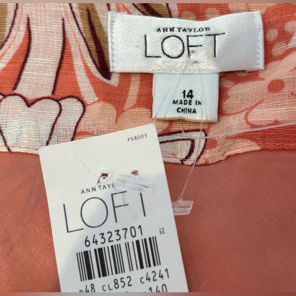 NWT LOFT s14 Silk/linen A-line skirt-lined-drapes beautifully & flattering on! - Picture 3 of 5